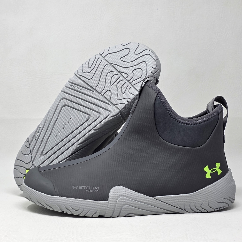 Under Armour Mens Size 9 Shoreman Storm/Waterproof Deck Boots 3026906-101 Gray